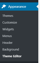 Appearance->Theme Editor.