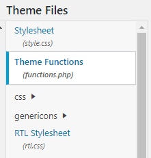 Theme Functions (functions.php).